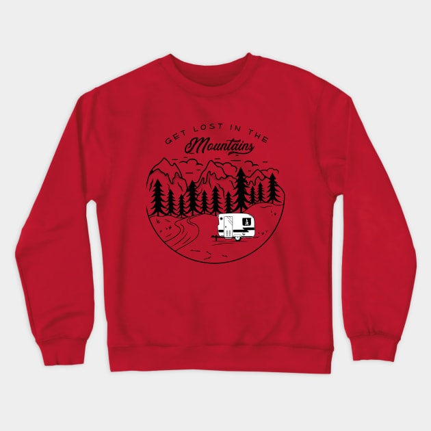 Get Lost In The Mountains Crewneck Sweatshirt by Imp's Dog House